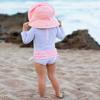 RuffleButts Baby/Toddler Girls Baby/Toddler Sun Hat with UPF 50+ Sun Protection and Floppy Wide Brim - Pink, 2T-4T view 3