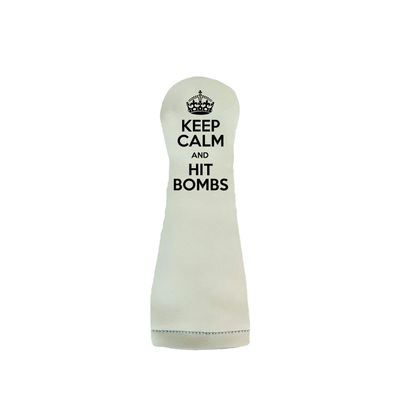 Keep Calm and Hit Bombs Sunfish Leather Hybrid Golf Headcover
