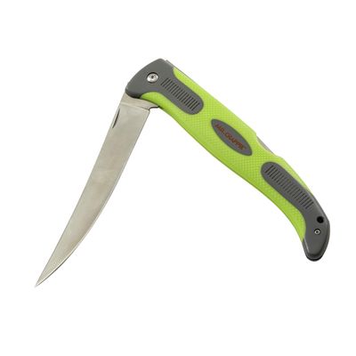 Smiths 51259 Mr. Crappie 6 Folding Flex Fillet Knife Green Stainless Steel Locking Blade Pocket Fillet Knife Fishing Accessory Fish Cleaning & Debonding TPE Soft Grip Handle Portable