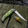 Smiths 51259 Mr. Crappie 6 Folding Flex Fillet Knife Green Stainless Steel Locking Blade Pocket Fillet Knife Fishing Accessory Fish Cleaning & Debonding TPE Soft Grip Handle Portable view 2