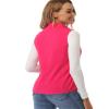 Fuinloth Women's Fleece Vest, Polar Soft Sleeveless Classic Fit with Zip up Pockets Rose Red X-Small view 3