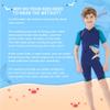 Goldfin Kids Wetsuits for Boys Girls, 2mm Toddler Shorty Wetsuit Youth Neoprene Suit Front Zip Keep Warm for Water Aerobics Diving Surfing Swimming view 2