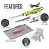 Smiths Mr. Crappie Slab-O-Matic Electric Fillet Knife - Removable 8 & 4.5 Serrated Stainless Steel Blades w/ Sheaths - Fillet Glove & Mesh Storage Bag - Fishing, Outdoor, Hunting Electric Knife view 3