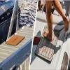 Tidal Wake Seat Step Non-Slip Marine MatProtects Boat Seats & Upholstery from Rips, Dirt & Wear from Stepping on Seats-Ideal for Cushions, Seat Covers, Vinyl Upholstery (Taupe/Black) view 3
