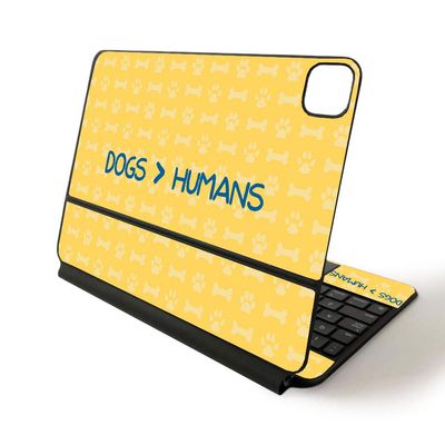 MightySkins Skin for Apple Magic Keyboard for iPad Pro 11-inch (2020) - Sushi | Protective, Durable, and Unique Vinyl Decal wrap Cover, Dogs Over Humans, APIPSK1120-Dogs Over Humans