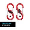 Nite IZE Aluminum Keyring Locker S-Biner - Carabiner Accessories for Keychain Organization - Keyring with 5 Assorted Color S-Biner MicroLock Carabiners view 4