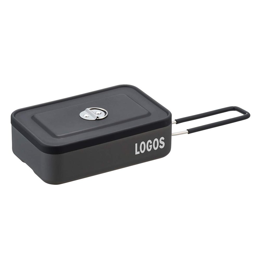 Logos Female Mess Kit, Black, Aluminum Stainless Steel, Approx. 12.4 x 4.5 x 2.2 inches (31.5 x 11.5 x 5 cm)