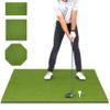 GoSports Golf Hitting Mat - ELITE 5 x 4 ft - 5 mm Artificial Turf Training Mat for Indoor/Outdoor Swing Practice, Includes 3 Rubber Tees view 1
