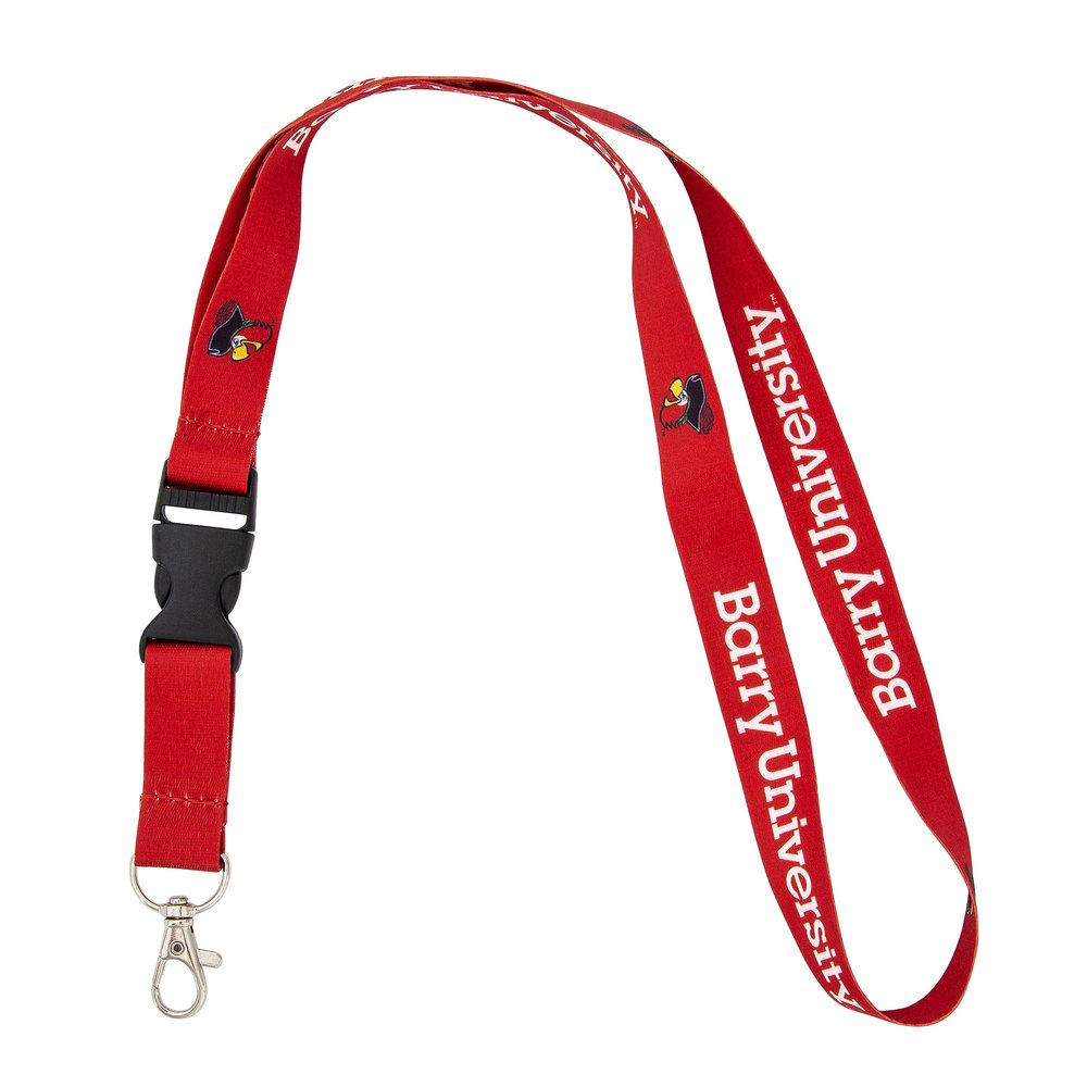 Desert Cactus Barry University Lanyard Buccaneers Car Keys ID Badge Holder Keychain Detachable Breakaway Snap Buckle (Red)