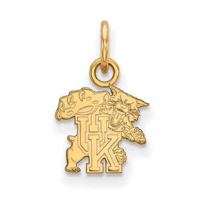 The Black Bow 14k Yellow Gold U. of Kentucky X-Small Necklace - 16 Inch