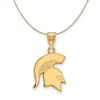The Black Bow 14k Yellow Gold Michigan State Medium Necklace - 16 Inch view 1