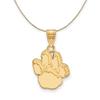 The Black Bow 14k Yellow Gold U. of Pittsburgh Medium Necklace - 20 Inch view 1