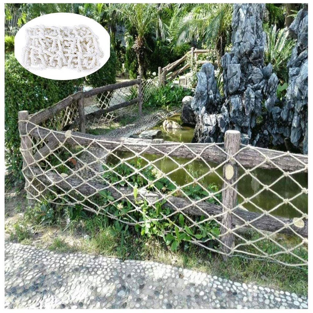 Hynet Outdoor White Safe Net, Kids Protective Netting Climbing Balcony Stair Decoration Nets Rail Balcony Cargo Trailer 4m 6m (Size : 5 * 5m(16.4ft*16.4ft))