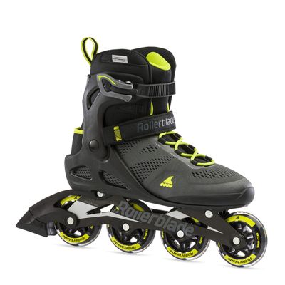 Rollerblade Macroblade 80 Men's Adult Fitness Inline Skate, Black and Lime, Performance Inline Skates, 9