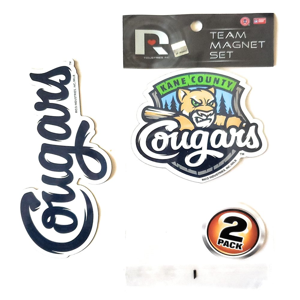 Rico MiLB Kane County Cougars 2-Pc Small Magnet Set