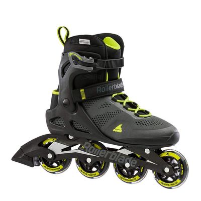 Rollerblade Macroblade 80 Men's Adult Fitness Inline Skate, Black and Lime, Performance Inline Skates , 12