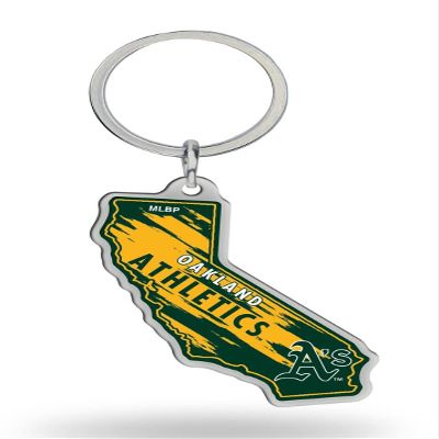 Rico MLB Athletics - California State Shaped Keychain