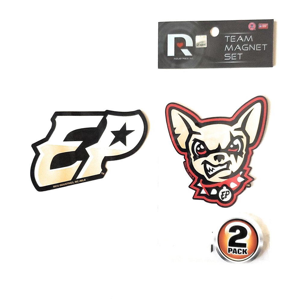 Rico MiLB El Paso Chihuahuas 2-Pc Small Magnet Set