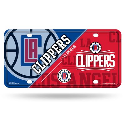 Rico Industries NBA Los Angeles Clippers Split Metal Auto Tag 8.5" x 11" - Great for Truck/Car/SUV