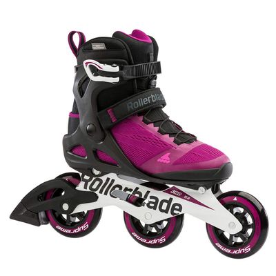 Rollerblade Macroblade 100 3WD Womens Adult Fitness Inline Skate, Violet and Black, Performance Inline Skates