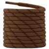 DELELE 2 Pair Thick Round Climbing Shoelaces Red Brown Black Dots Hiking Shoe Laces Boot Laces 49 inch view 1