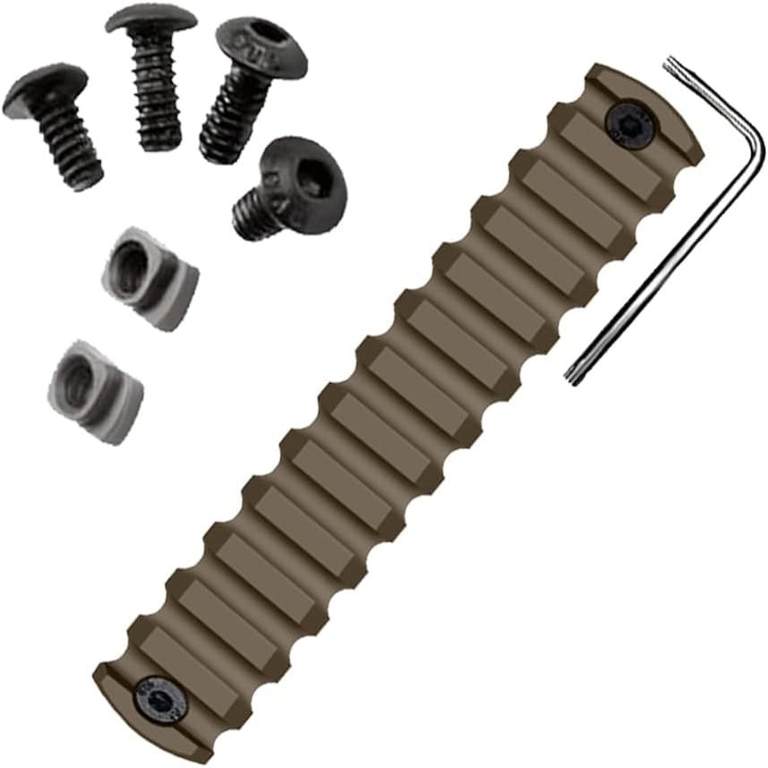 GOTICAL 13 Slots Picatinny Rail Section for Handguard Flat Dark Earth Fit for 21mm Picatinny/Weaver Rails