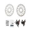 Juin Tech F1 Cable Actuated Hydraulic Bicycle Bike Disc Brake Caliper Set Extra Lightweight Hybrid Brake Set for Flat-Mount Road Cyclocross Gravel eBike Folding Bike use 160mm 6" rotors (Black) view 2