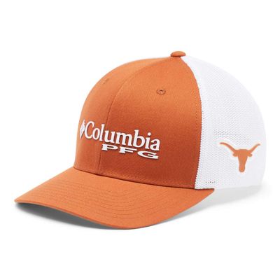 Columbia Unisex Collegiate PFG Mesh Ball Cap, Tex - Cedar, S/M