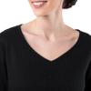 Fruit of the Loom Women's Plus Size Waffle V-Neck Top and Flannel Pant Sleep Set, Black/Buffalo Plaid, 2X view 3