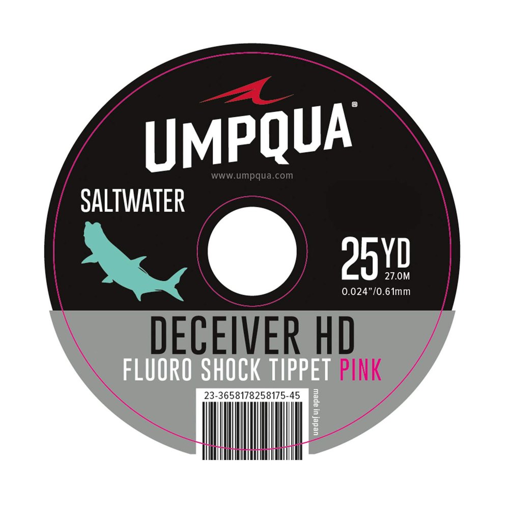 Umpqua Deceiver HD Saltwater Fluorocarbon Shock Tippet Pink 80 lb 25YDS