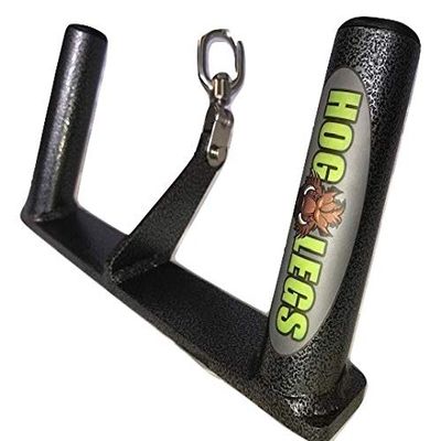 HOG LEGS Multi-Row 'Wide' Fat Handles T bar Row Alternative Landmine Row Attachment LAT Pull Down Attachment for Low Pulley Cable Row & Grips for Pullups