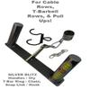HOG LEGS Multi-Row 'Wide' Fat Handles T bar Row Alternative Landmine Row Attachment LAT Pull Down Attachment for Low Pulley Cable Row & Grips for Pullups view 2