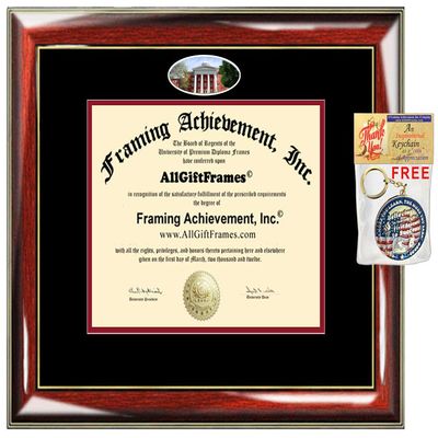 AllGiftFrames Diploma Frame Wittenberg University School Campus Photo Custom Degree Framing Document Graduation Gift Bachelor Master MBA Doctorate PHD Certificate Double Mat Holder