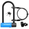 INTEKIN Bike Lock - U Lock for Bicycles, 16mm Security, 4FT/5FT Cable, Mounting Bracket - Medium, Blue view 1