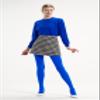 HeyUU Women's 80D Ultra Soft Opaque Tights, High Waist Solid Color Footed Pantyhose with 29 Colors (Royal Blue, Large-X-Large) view 3