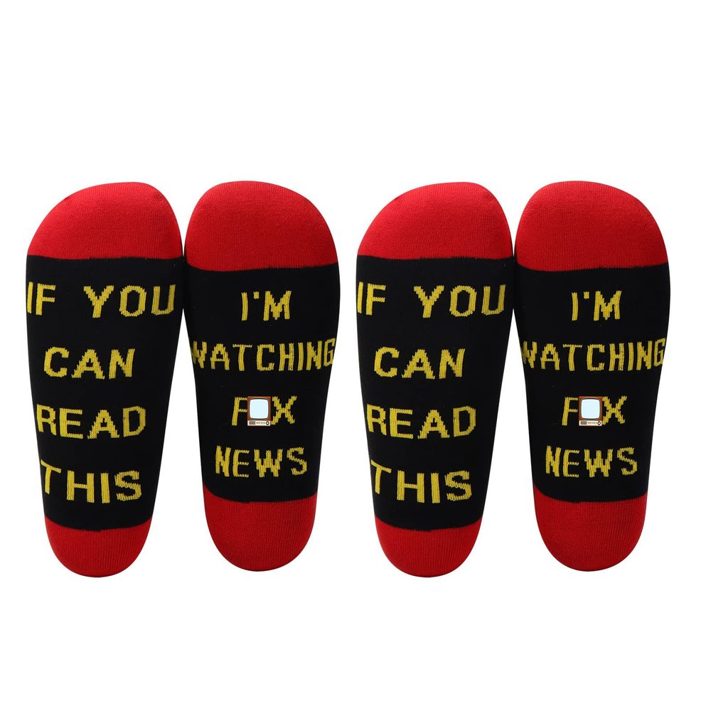 LEVLO News TV Fans Inspired Gift If You Can Read This Cotton Socks Mother's Day Graduation Teacher Christmas Gifts (2 Pairs/Set-Ankle-3)