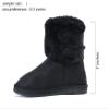 REDVOLUTION New Kids Classic Snow Boots Faux Fur Midcalf Outdoor Boots (Toddler/Little Kid/Big Kid) (Black (Two Button), numeric_4) view 3