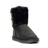 REDVOLUTION New Kids Classic Snow Boots Faux Fur Midcalf Outdoor Boots (Toddler/Little Kid/Big Kid) (Black (Two Button), numeric_4) view 4