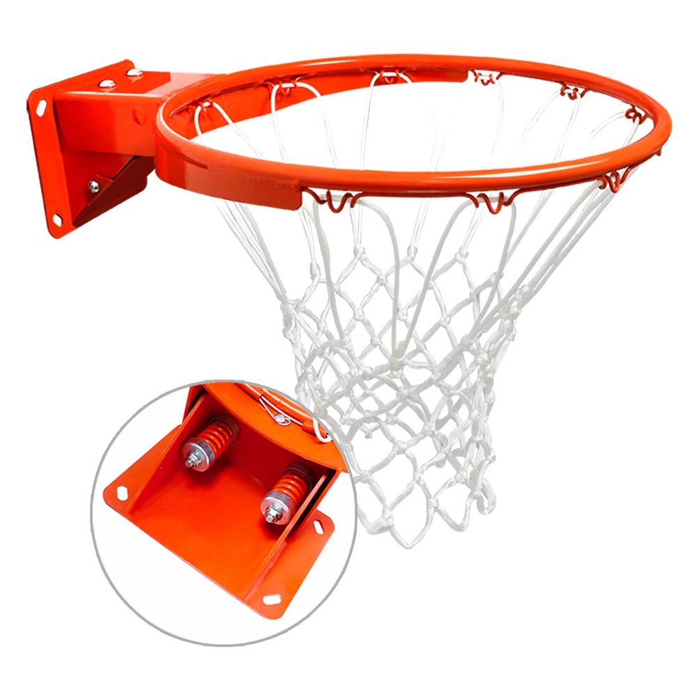 ProSlam Heavy Duty Wall Mounted Basketball Rim, 18 inch Professional Double-Spring Hanging Basketball Goal Fits Indoor and Outdoor Wall