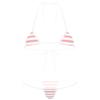 QinCiao Women's Strawberry Print Bikini Anime Cosplay Lingerie Set Japanese Swimwear Underwear Halter Pink One Size view 1