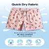maamgic Mens Swim Trunks 5 Inch with Mesh Lining, Quick Dry Mens Bathing Suit, Swim Shorts for Swimming and Beach, X-Small Light Pink view 2