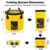 AUTODECO 2 Pack Collapsible Bucket 5 Gallon Container Folding Water Bucket Portable Wash Basin for Outdoor Travelling Camping Fishing Gardening Car Washing Yellow 20L view 2