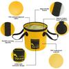 AUTODECO 2 Pack Collapsible Bucket 5 Gallon Container Folding Water Bucket Portable Wash Basin for Outdoor Travelling Camping Fishing Gardening Car Washing Yellow 20L view 3