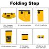 AUTODECO 2 Pack Collapsible Bucket 5 Gallon Container Folding Water Bucket Portable Wash Basin for Outdoor Travelling Camping Fishing Gardening Car Washing Yellow 20L view 4