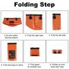 AUTODECO Collapsible Bucket 5 Gallon Container Folding Water Bucket Portable Wash Basin for Camping Fishing Travelling Outdoor Gardening Orange 1Pcs 20L view 4