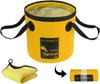 AUTODECO Collapsible Bucket 5 Gallon Container Folding Water Bucket Portable Wash Basin for Camping Fishing Travelling Outdoor Gardening Yellow 1Pcs 20L view 1