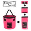 AUTODECO Collapsible Bucket 5 Gallon Container Folding Water Bucket Portable Wash Basin for Camping Fishing Travelling Outdoor Gardening Pink 1Pcs 20L view 2
