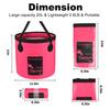 AUTODECO Collapsible Bucket 5 Gallon Container Folding Water Bucket Portable Wash Basin for Camping Fishing Travelling Outdoor Gardening Pink 1Pcs 20L view 3