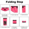 AUTODECO Collapsible Bucket 5 Gallon Container Folding Water Bucket Portable Wash Basin for Camping Fishing Travelling Outdoor Gardening Pink 1Pcs 20L view 4
