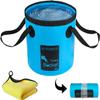 AUTODECO Collapsible Bucket 5 Gallon Container Folding Water Bucket Portable Wash Basin for Camping Fishing Travelling Outdoor Gardening Blue 1Pcs 20L view 1